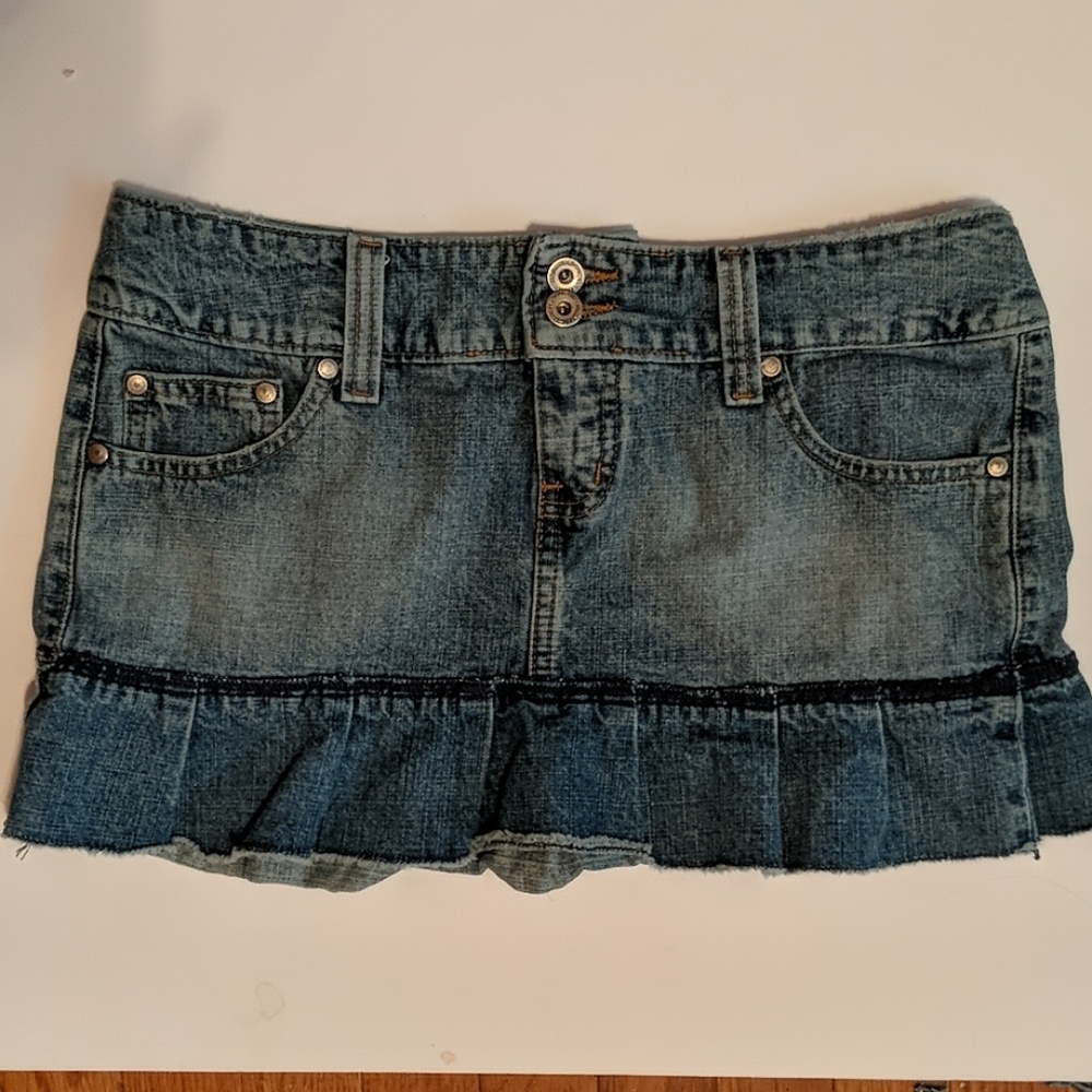Mini Skirt Med Wash Sz 5/6 by Hydraulic Ruffle